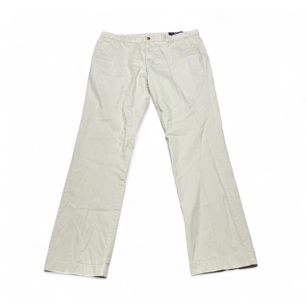 Vineyard Vines Mens 36x34 Breaker Pants Khaki Stone Chino Straight Leg Cotton